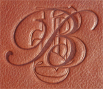 Debossed Monogrammed British Tan Forever Leather Journal Cover