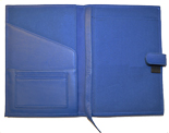 Blue forever leather tab journal inside view