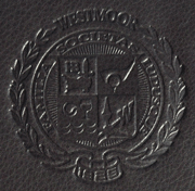Debossed Logo on Black Leather