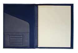 Blue Letter Size Refillable Leather Journal